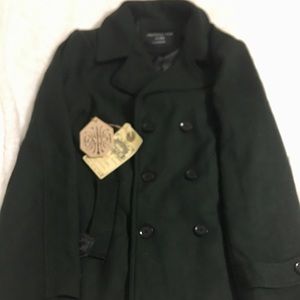 NWT women’s dark green pea coat